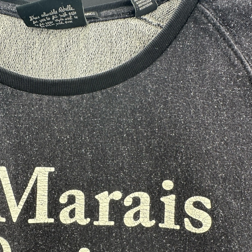 Scotch & Soda Black 'Le Marais Paris' Sparkle Sweatshirt - Picture 3 of 4